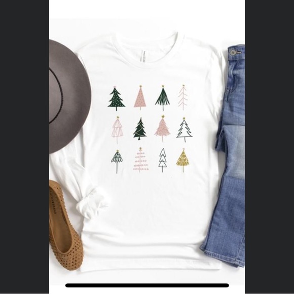 NWT Rose Gold Christmas Tree Tee - Picture 2 of 2